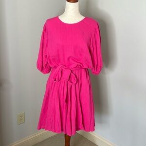 NWT Melloday Puff Sleeve Gauze Dress